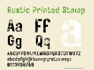 RusticPrinted-Stamp 1.000图片样张