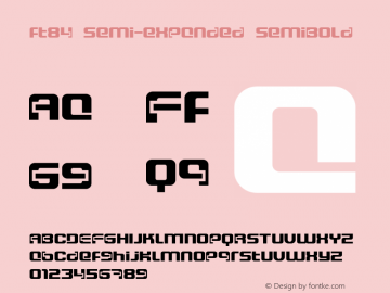 ft84 Semi-expanded SemiBold Version 1.00 2002 initial release Font Sample