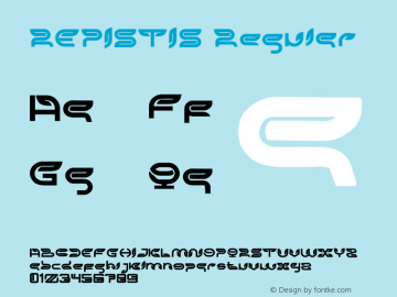 REPISTIS Version 1.00;March 25, 2021;FontCreator 13.0.0.2683 32-bit图片样张