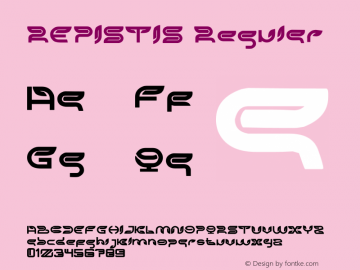 REPISTIS Version 1.00;March 25, 2021;FontCreator 13.0.0.2683 32-bit图片样张