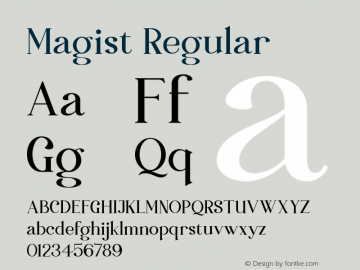 Magist 1.000 Font Sample