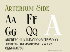 Arterium-Side Version 1.000 Font Sample