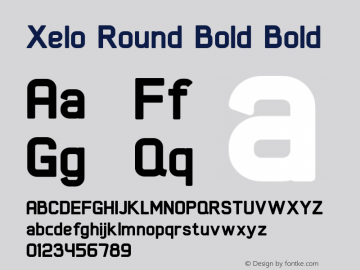 XeloRoundBold-Bold Version 1.000 Font Sample