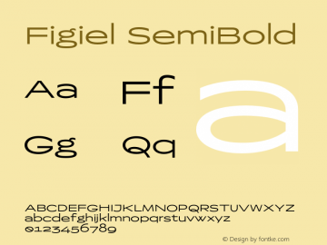 Figiel SemiBold Version 1.000;hotconv 1.0.109;makeotfexe 2.5.65596 Font Sample
