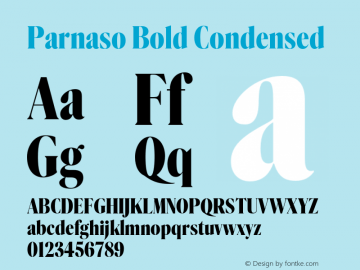Parnaso Bold Condensed Version 0.000 DEVELOPMENT | w-rip DC20190330 Font Sample