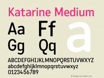 Katarine Medium Version 1.000;PS 1.0图片样张