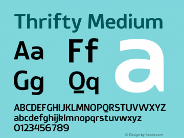 Thrifty-Medium Version 1.000 Font Sample