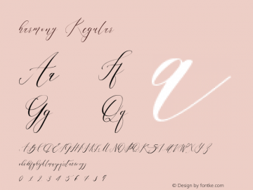 harmony Regular Version 1.000 Font Sample