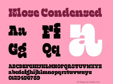 Klose Condensed Version 1.000;hotconv 1.0.109;makeotfexe 2.5.65596 Font Sample