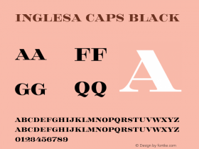 Inglesa Caps Black Version 1.000;hotconv 1.0.109;makeotfexe 2.5.65596 Font Sample