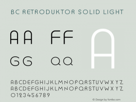 BCRetroduktorSOLID-Light Version 1.000 | w-rip DC20200920 Font Sample