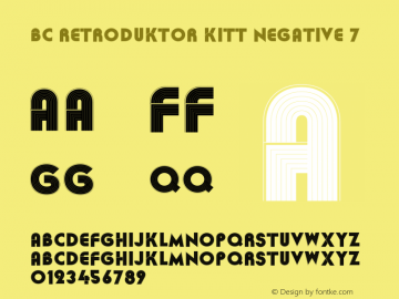 BCRetroduktorKITT-Negative7 Version 1.000 | w-rip DC20200920 Font Sample