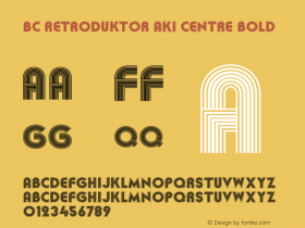 BCRetroduktorAKI-CentreBold Version 1.000 | w-rip DC20200920 Font Sample