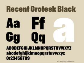 Recent Grotesk Black Version 1.000 | wf-rip DC20200910图片样张