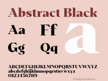 Abstract Black Version 1.000;hotconv 1.0.109;makeotfexe 2.5.65596图片样张