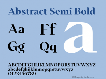 Abstract Semi Bold Version 1.000;hotconv 1.0.109;makeotfexe 2.5.65596图片样张