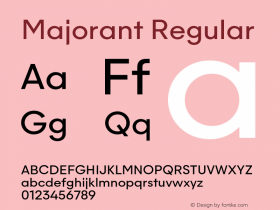 Majorant Regular Version 1.000;PS 1.0;hotconv 1.0.88;makeotf.lib2.5.647800 Font Sample