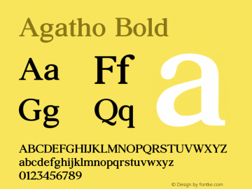 Agatho Bold Version 1.002 | wf-rip DC20190525 Font Sample