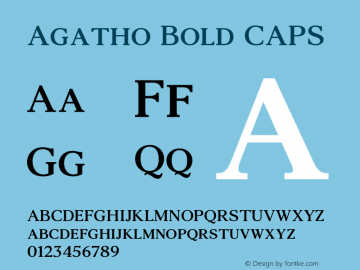 Agatho BoldCAPS Version 1.002 | wf-rip DC20190525图片样张