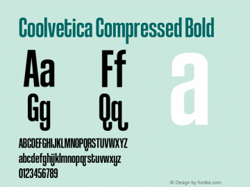 CoolveticaCompressedRg-Bold Version 1.000 | wf-rip DC20190405 Font Sample