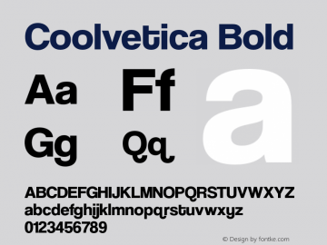 CoolveticaRg-Bold Version 5.000图片样张