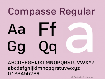 Compasse Regular Version 1.0 Font Sample