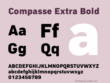 Compasse Extra Bold Version 1.0 Font Sample