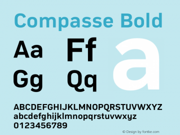 Compasse Bold Version 1.0 Font Sample