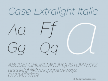 Case Extralight Italic Version 1.000 | wf-rip DC20201010图片样张