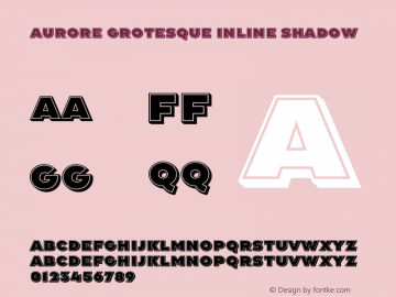 Aurore Grotesque Inline Shadow Version 2.000 | wf-rip DC20201005图片样张