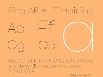 Ping AR + LT Hairline Version 1.000图片样张