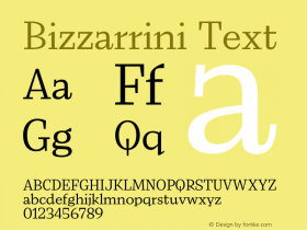 Bizzarrini Text Version 0.3 | FM Demo Font Sample