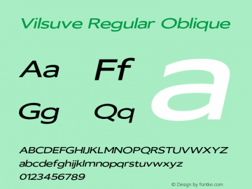 Vilsuve Regular Oblique Version 1.000图片样张