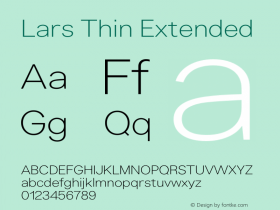 Lars Thin Extended Version 3.000 | wf-rip DC20200325 Font Sample