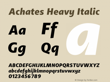 Achates-HeavyItalic Version 2.056图片样张