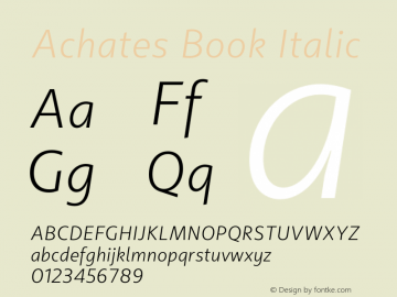 Achates-BookItalic Version 2.056图片样张