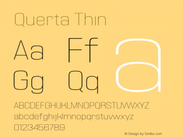 Querta Thin Version 1.000 | w-rip DC20190330 Font Sample