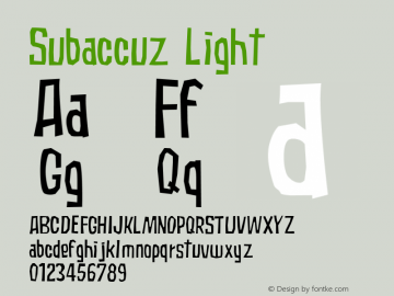 Subaccuz Light 001.000图片样张