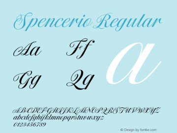 Spencerio Version 1.100 Font Sample