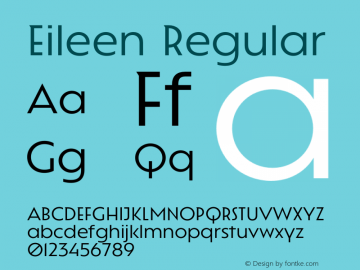 Eileen Version 1.100 Font Sample