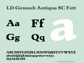 LD Genzsch Antiqua SC Fett Version 1.000 | wf-rip DC20200925 Font Sample