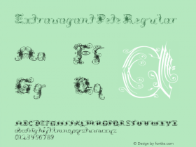 Extravagant Pete Regular Version 3.003 2004 Font Sample