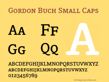 Gordon Buch Small Caps Version 2.001图片样张