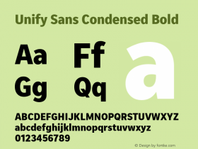 Unify Sans Condensed Bold Version 1.000图片样张