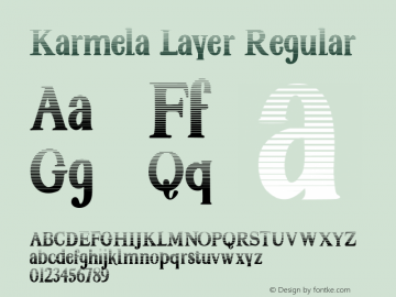 KarmelaLayer Version 1.000 Font Sample