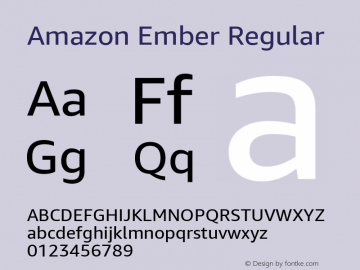 AmazonEmber-Regular Version 1.000 Font Sample