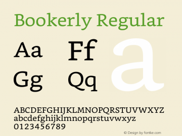 Bookerly Version 1.000 Font Sample