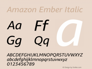 Amazon Ember Italic Version 1.010图片样张