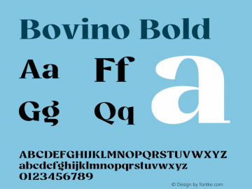 Bovino-Bold Version 1.000 | wf-rip DC20200920图片样张