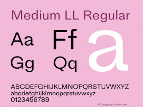 Medium LL Regular Version 3.000; build 0003 | wf-rip DC20200915 Font Sample